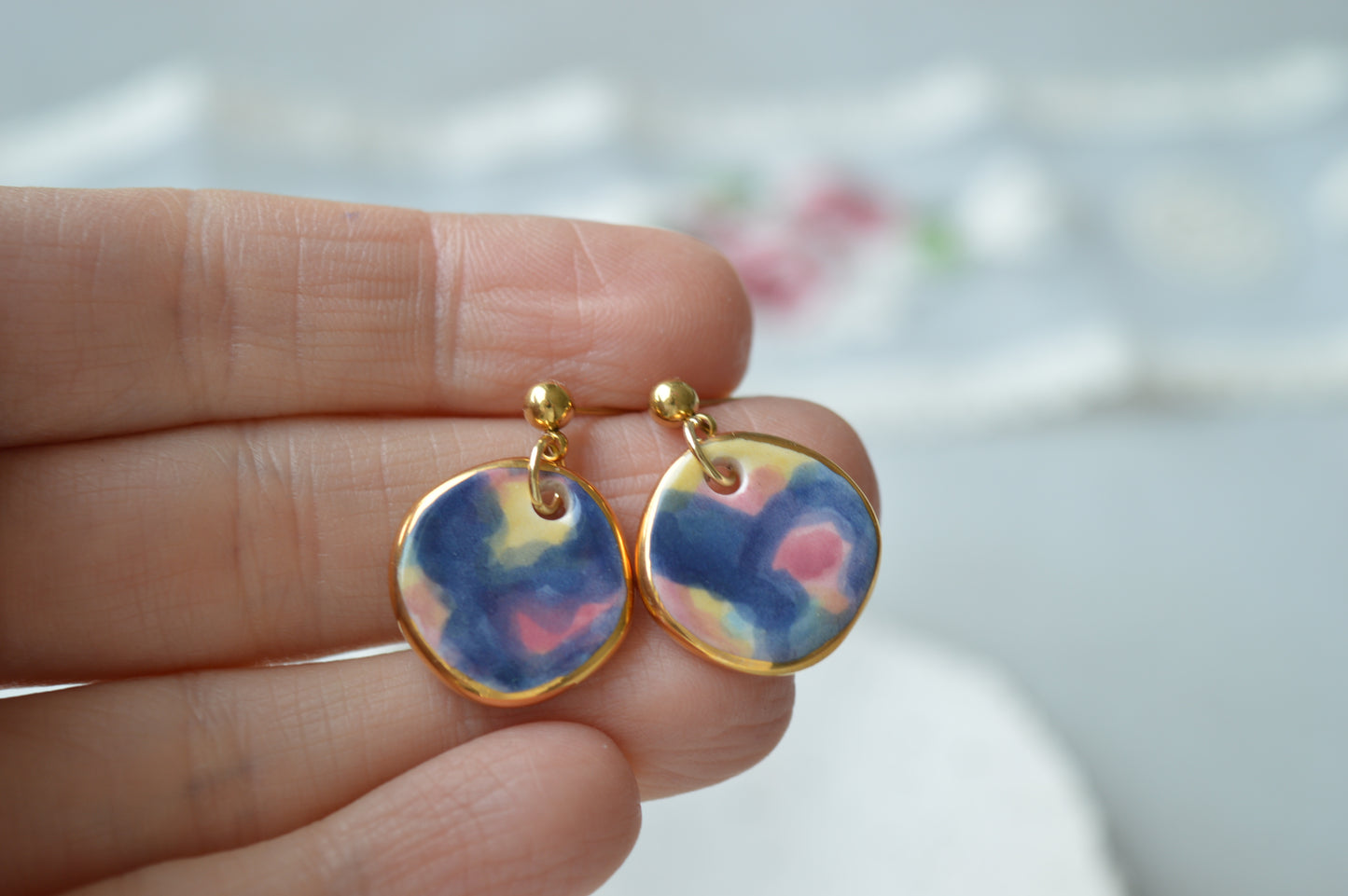 Ceramic earrings No. 21