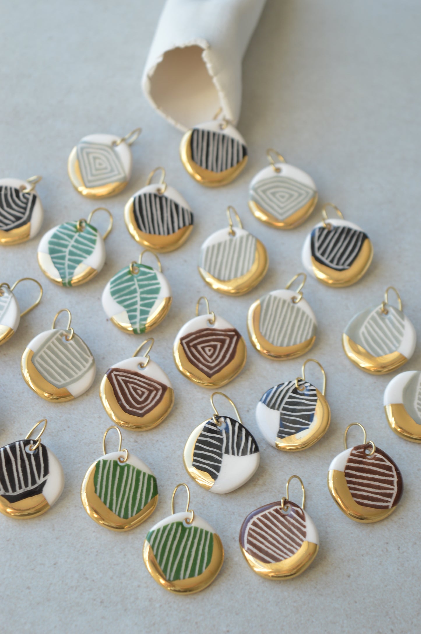 Sgraffito earrings Nr. 6