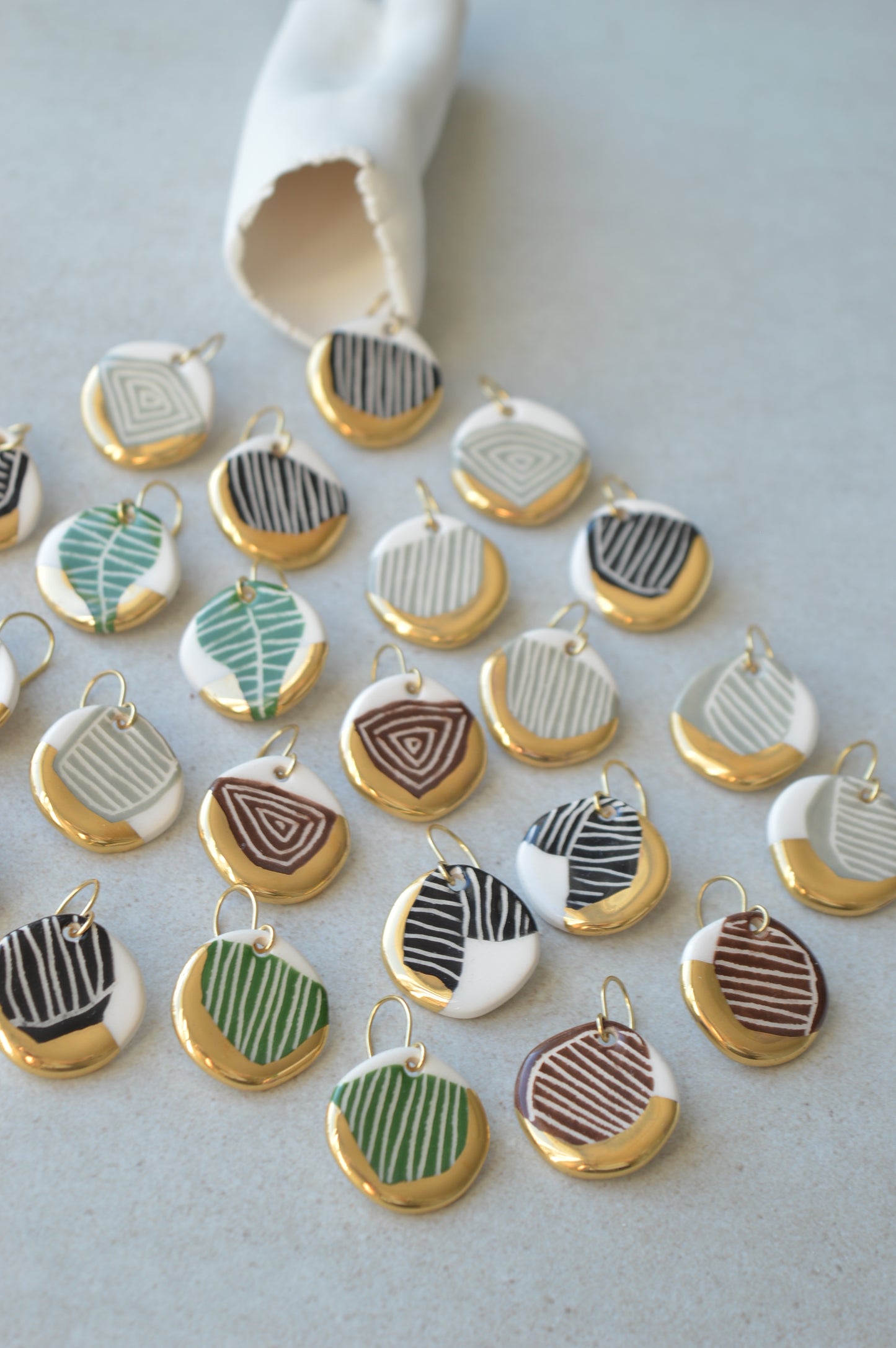 Sgraffito earrings Nr. 21