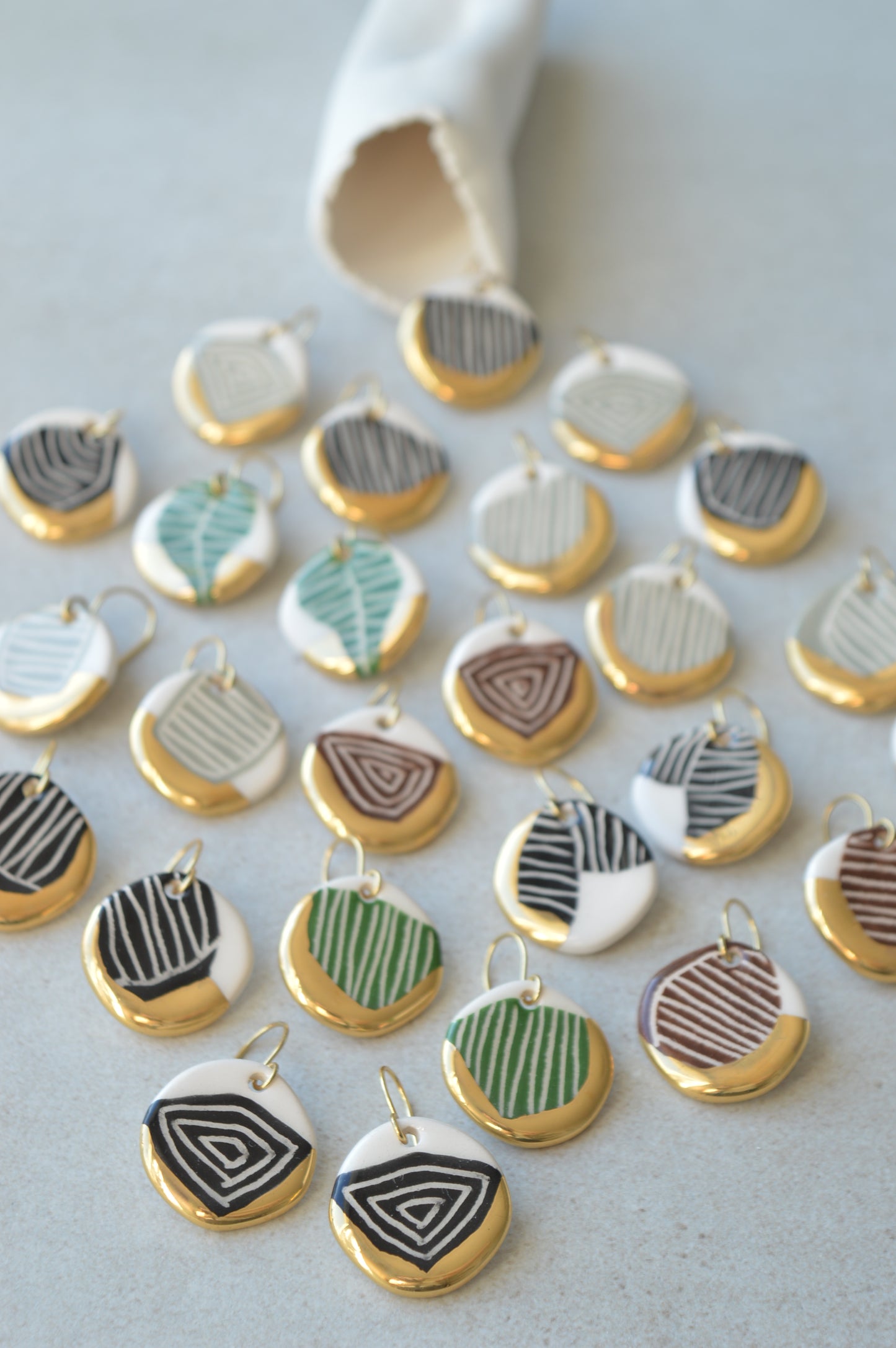 Sgraffito earrings Nr. 22