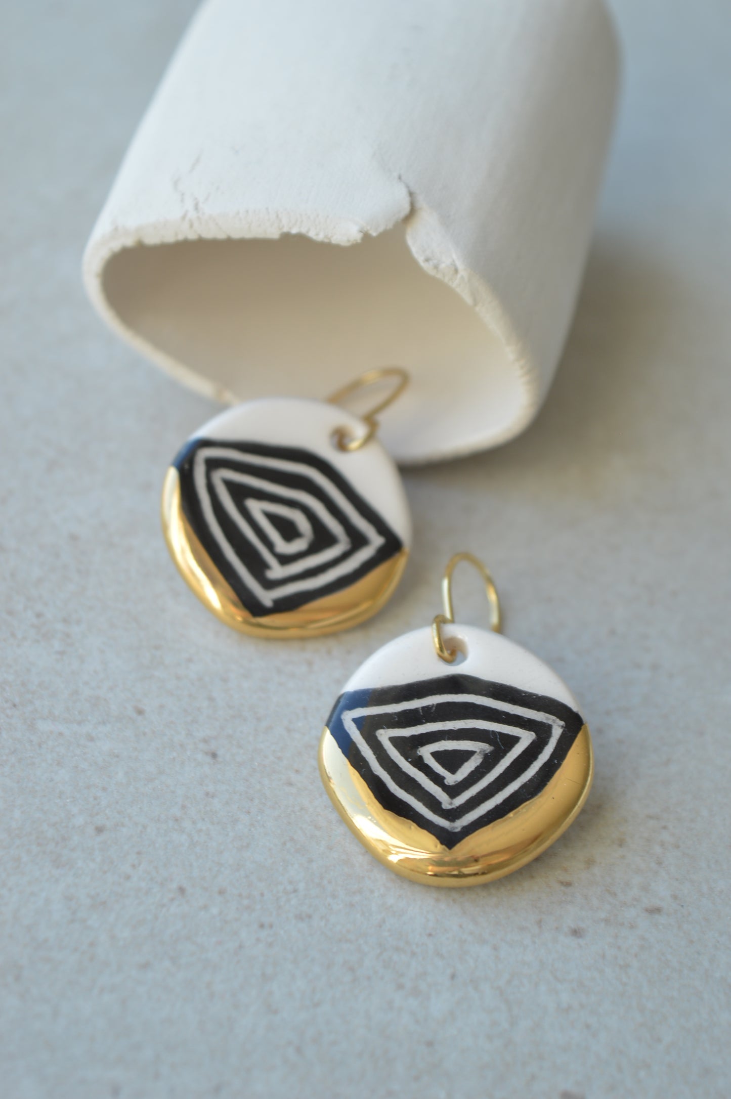 Sgraffito earrings Nr. 22
