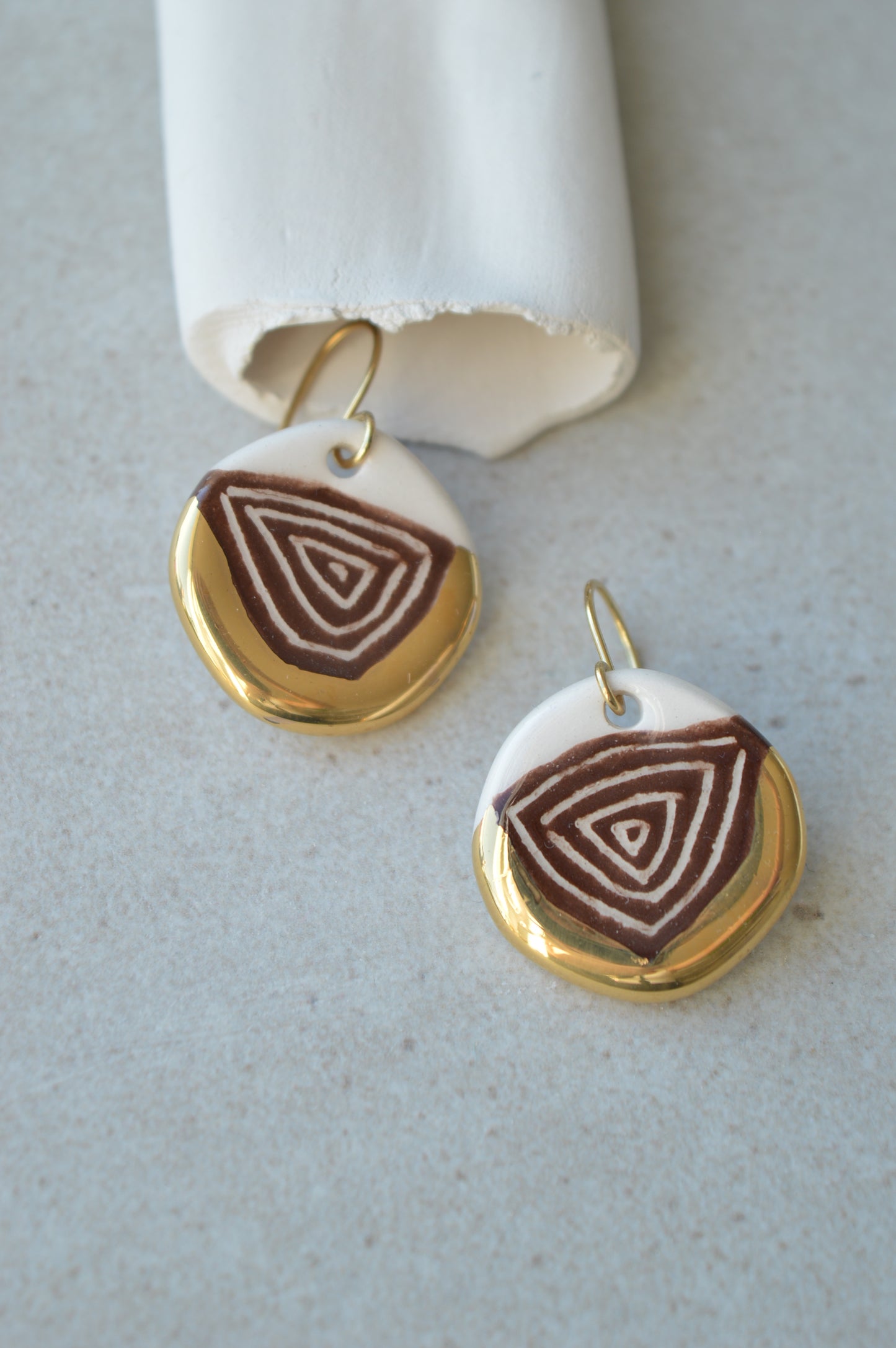 Sgraffito earrings Nr. 17