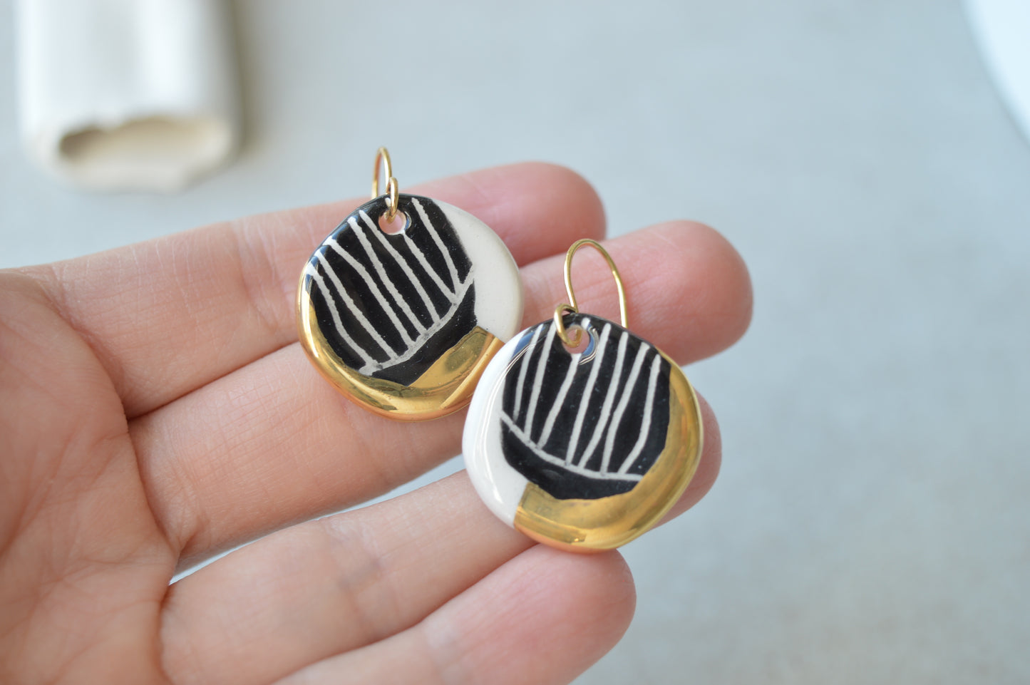 Sgraffito earrings Nr. 14