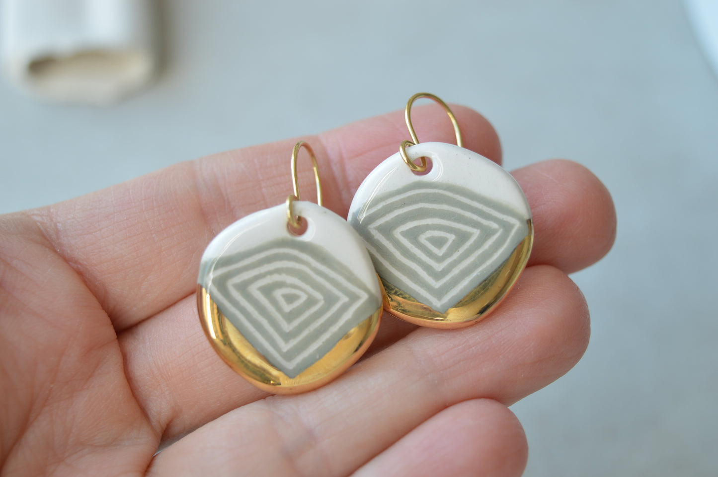 Sgraffito earrings Nr. 6