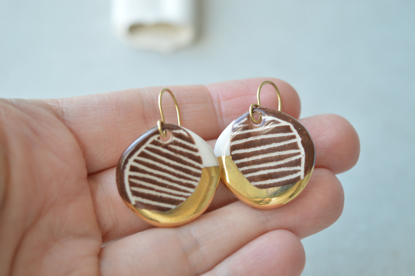 Sgraffito earrings Nr. 8
