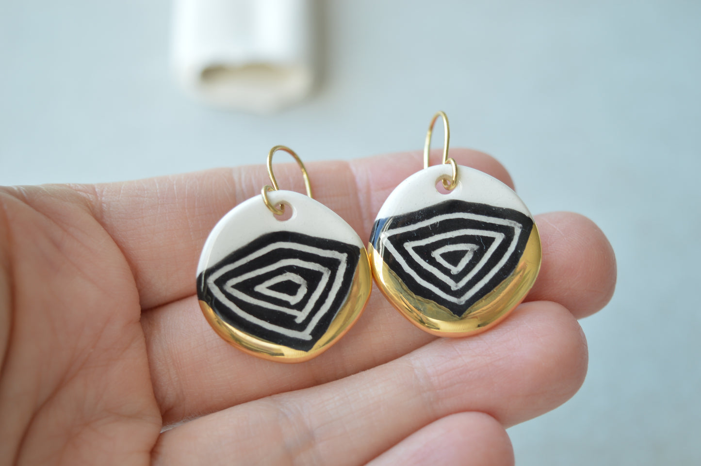 Sgraffito earrings Nr. 22
