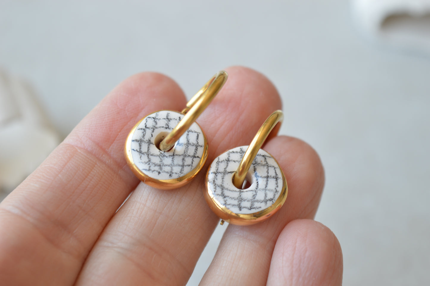 Ceramic Earrings No. 97