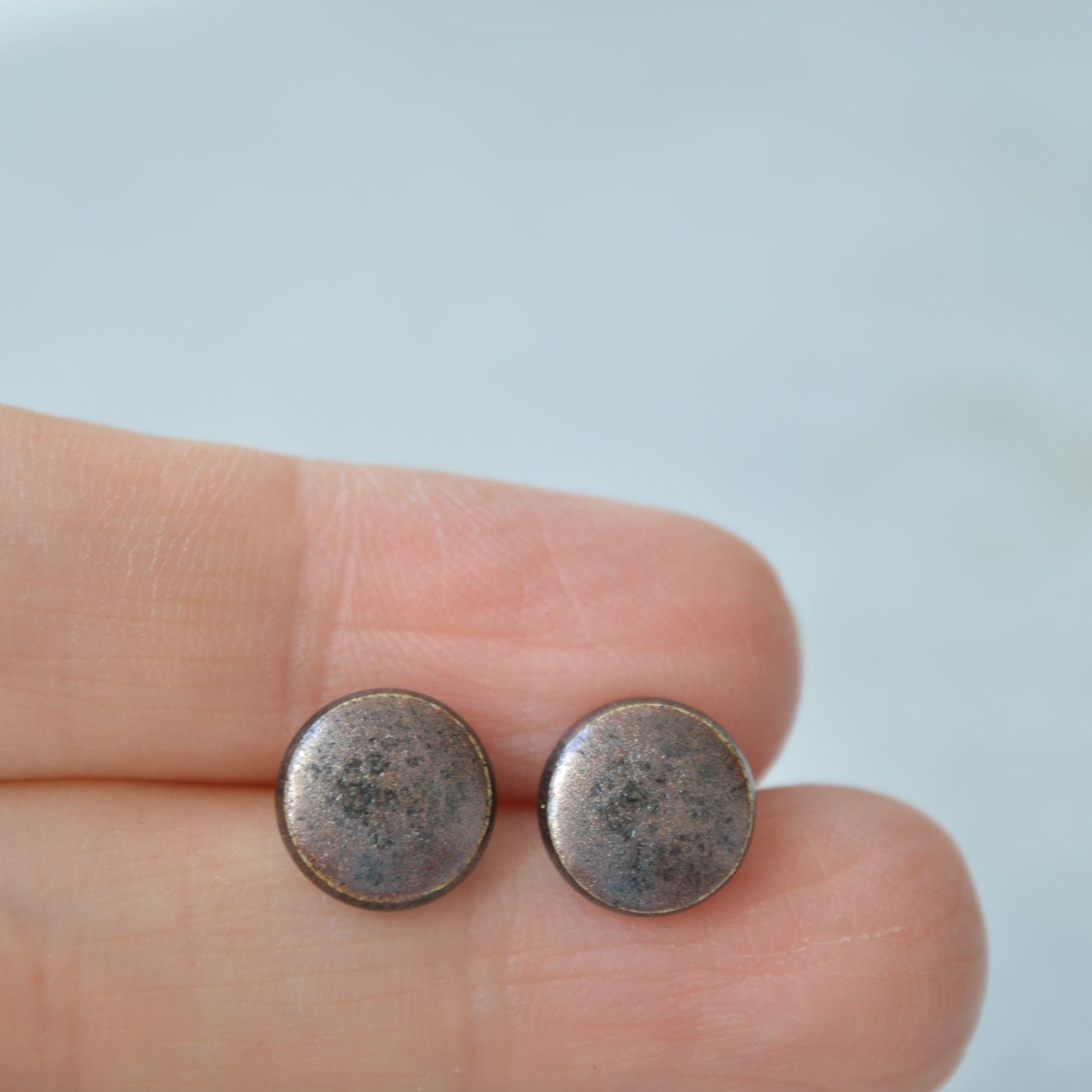 Stud earrings - Copper gold