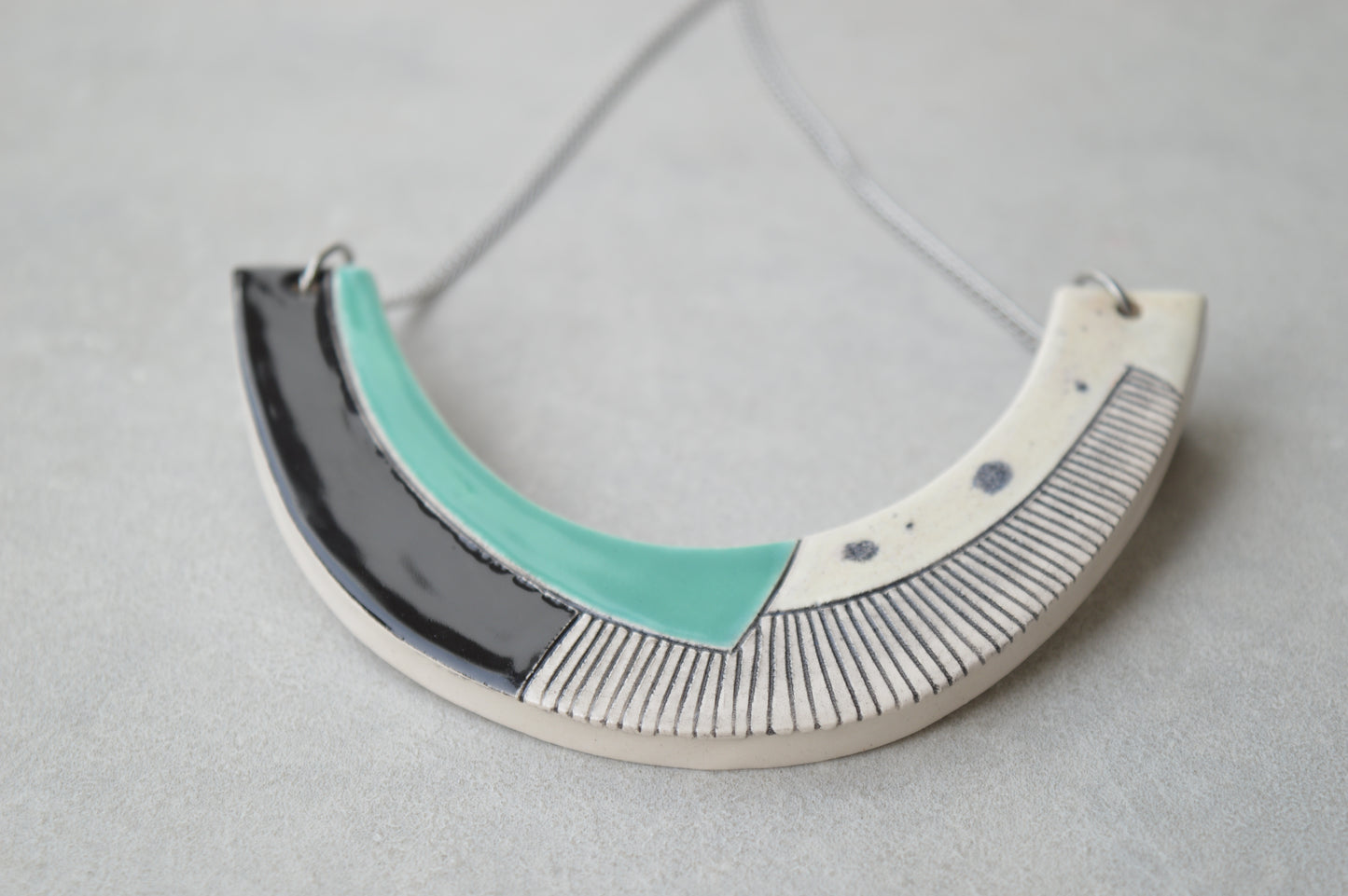 Geometric ceramic statement necklace No. 1