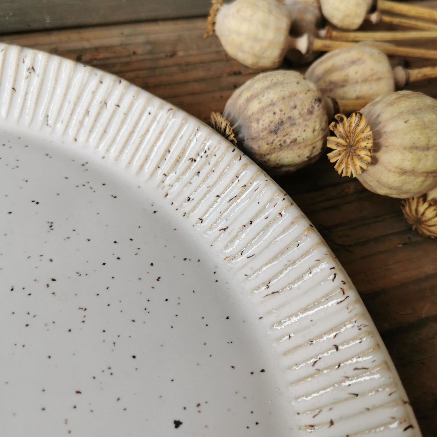 Rustic serving platter/dinner plate 10.5"