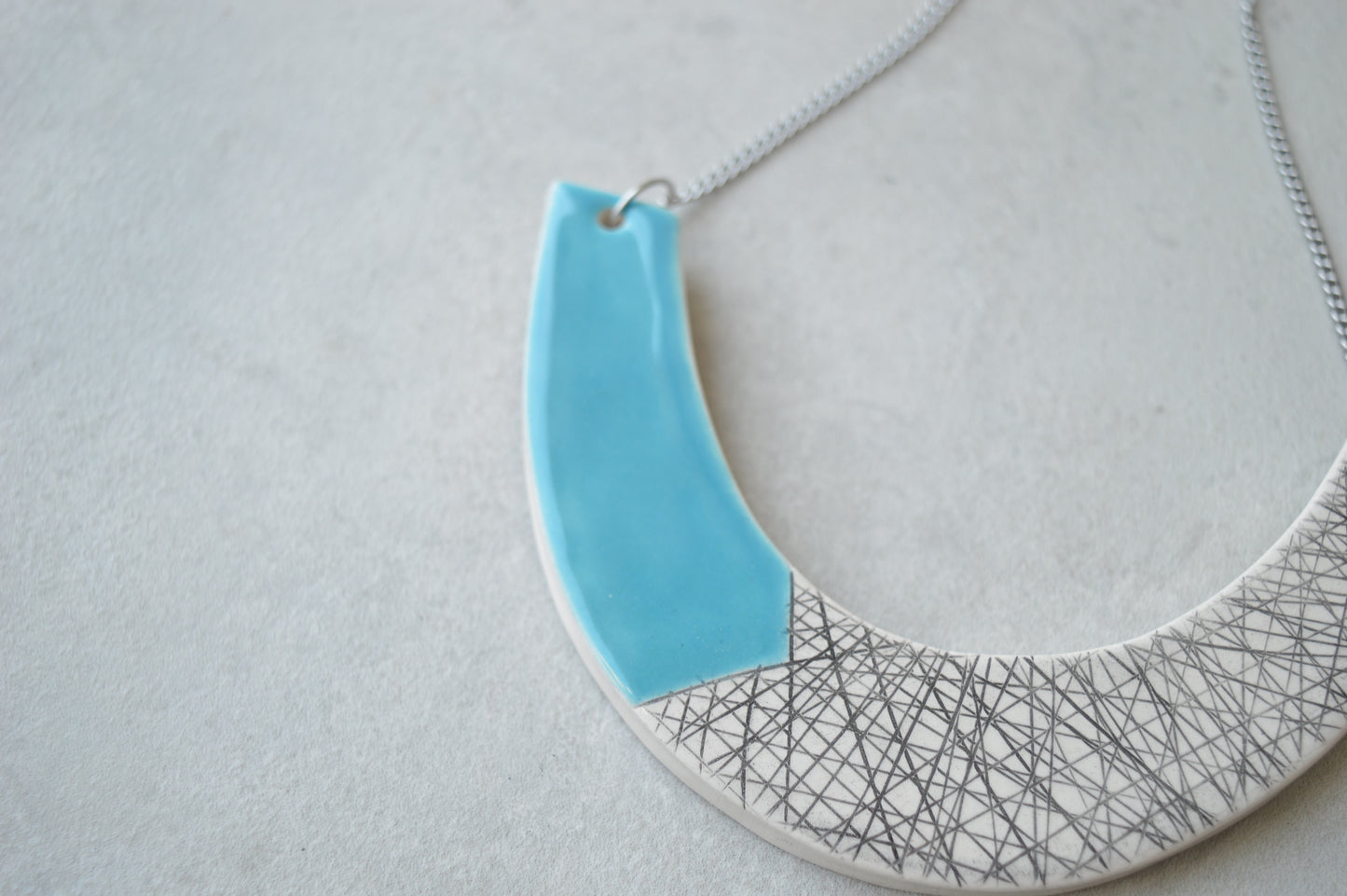 Sky blue statement necklace