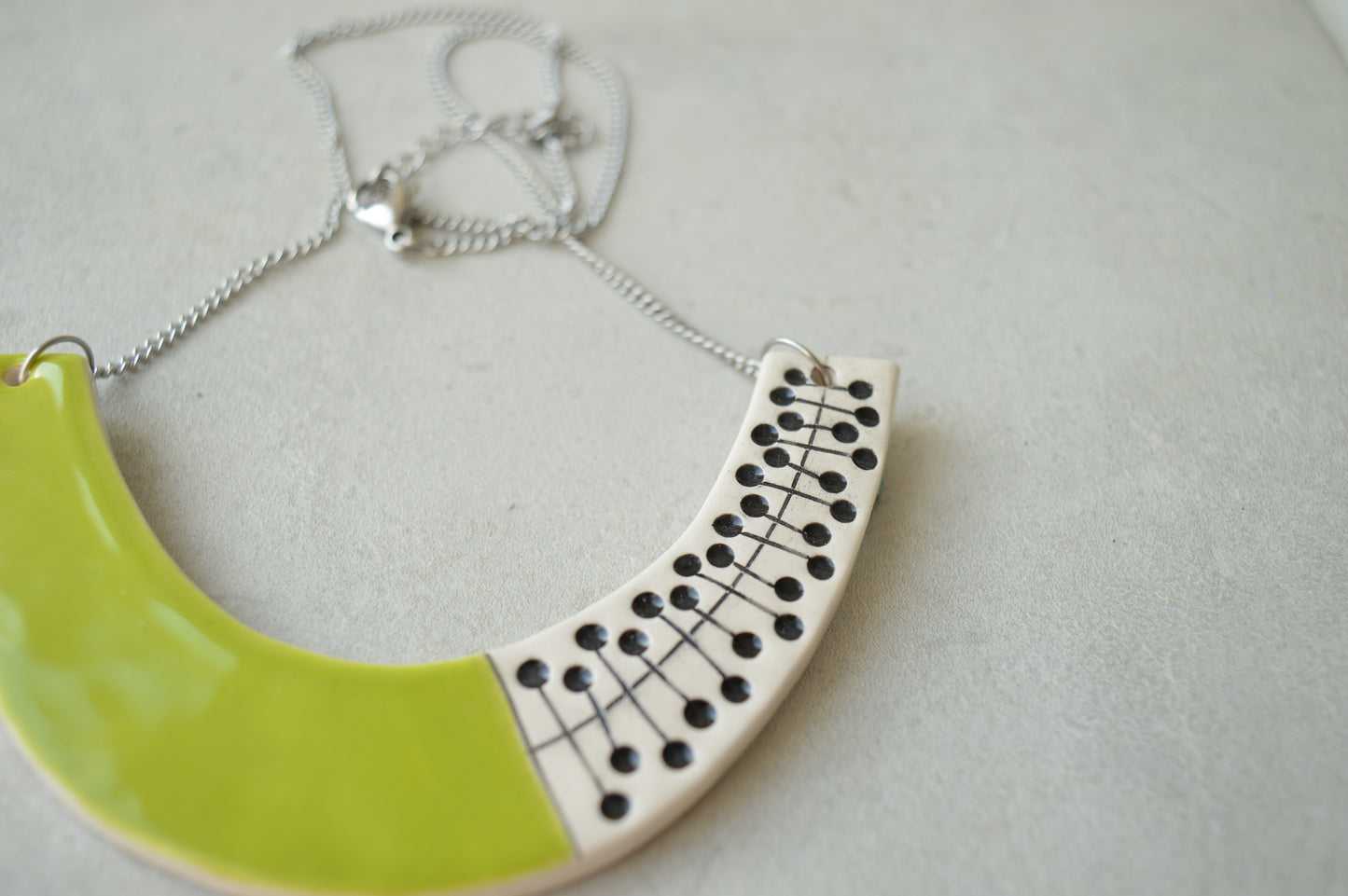 Lime green statement necklace