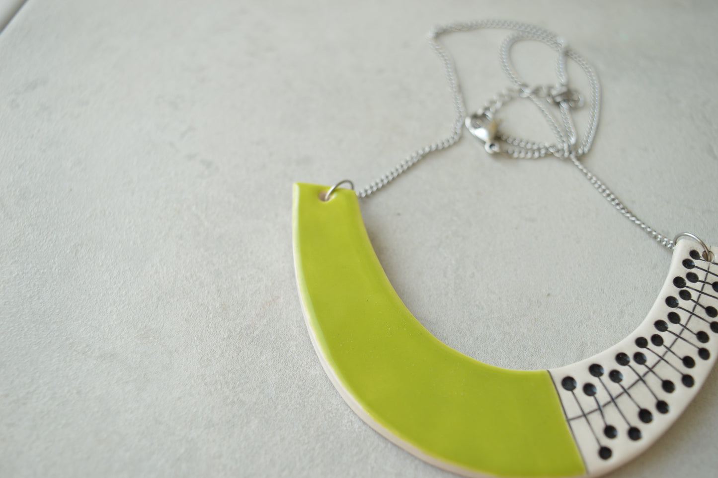 Lime green statement necklace