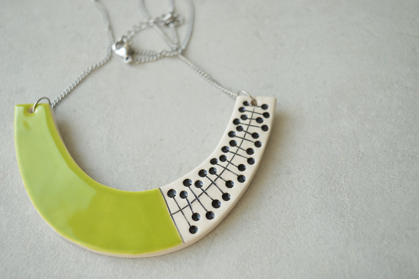 Lime green statement necklace