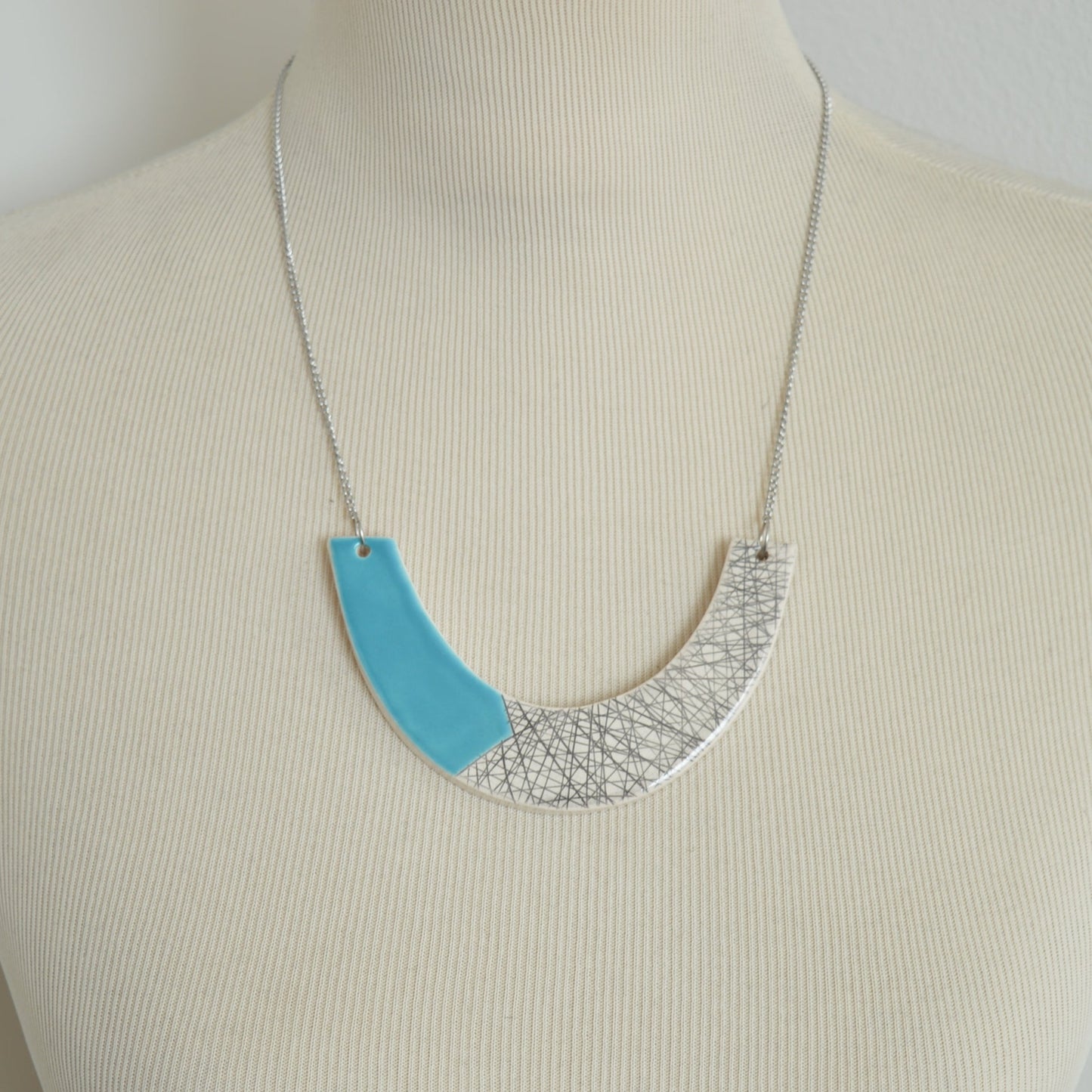 Sky blue statement necklace