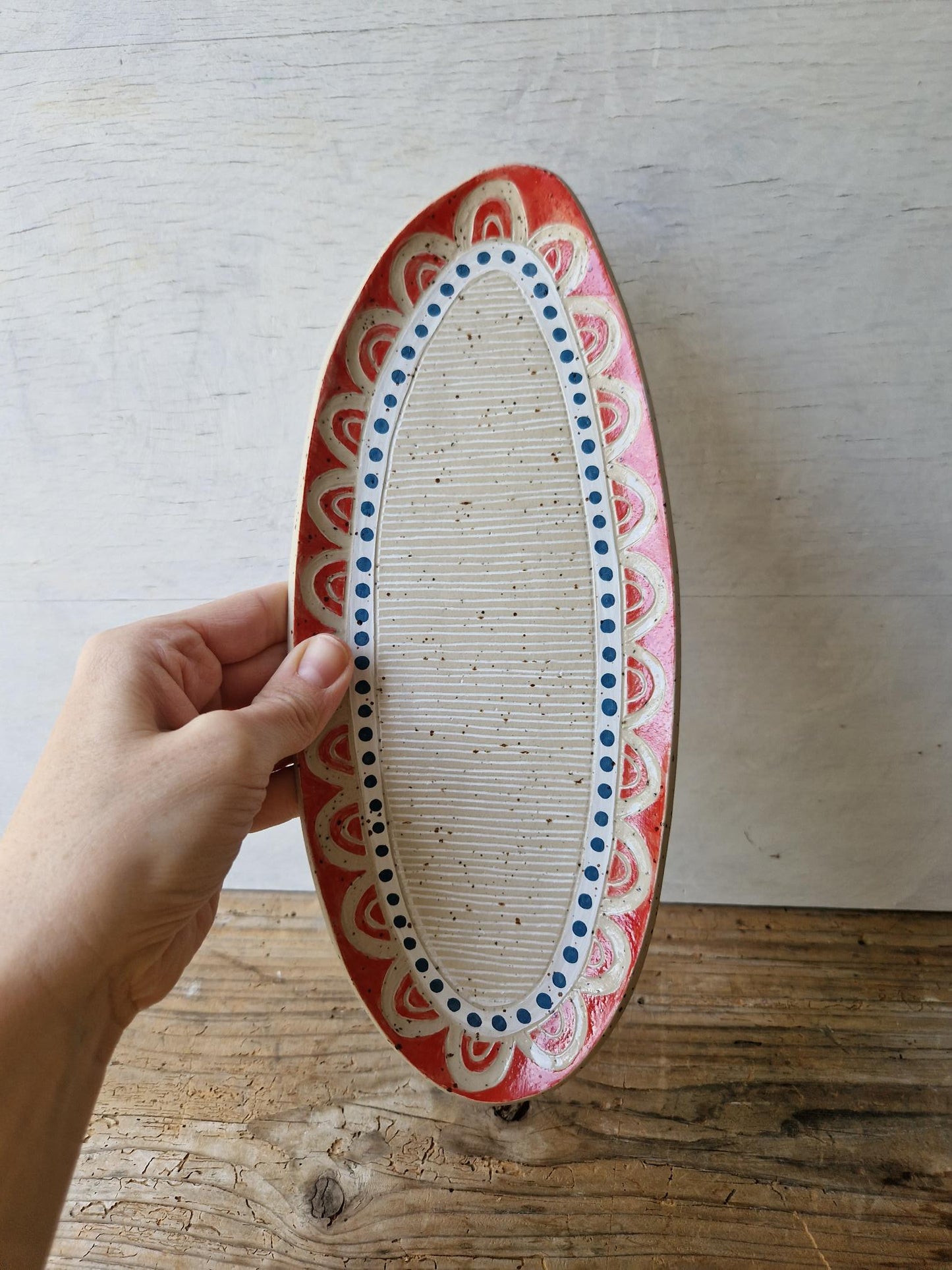 Sgraffito serving platter No. 5