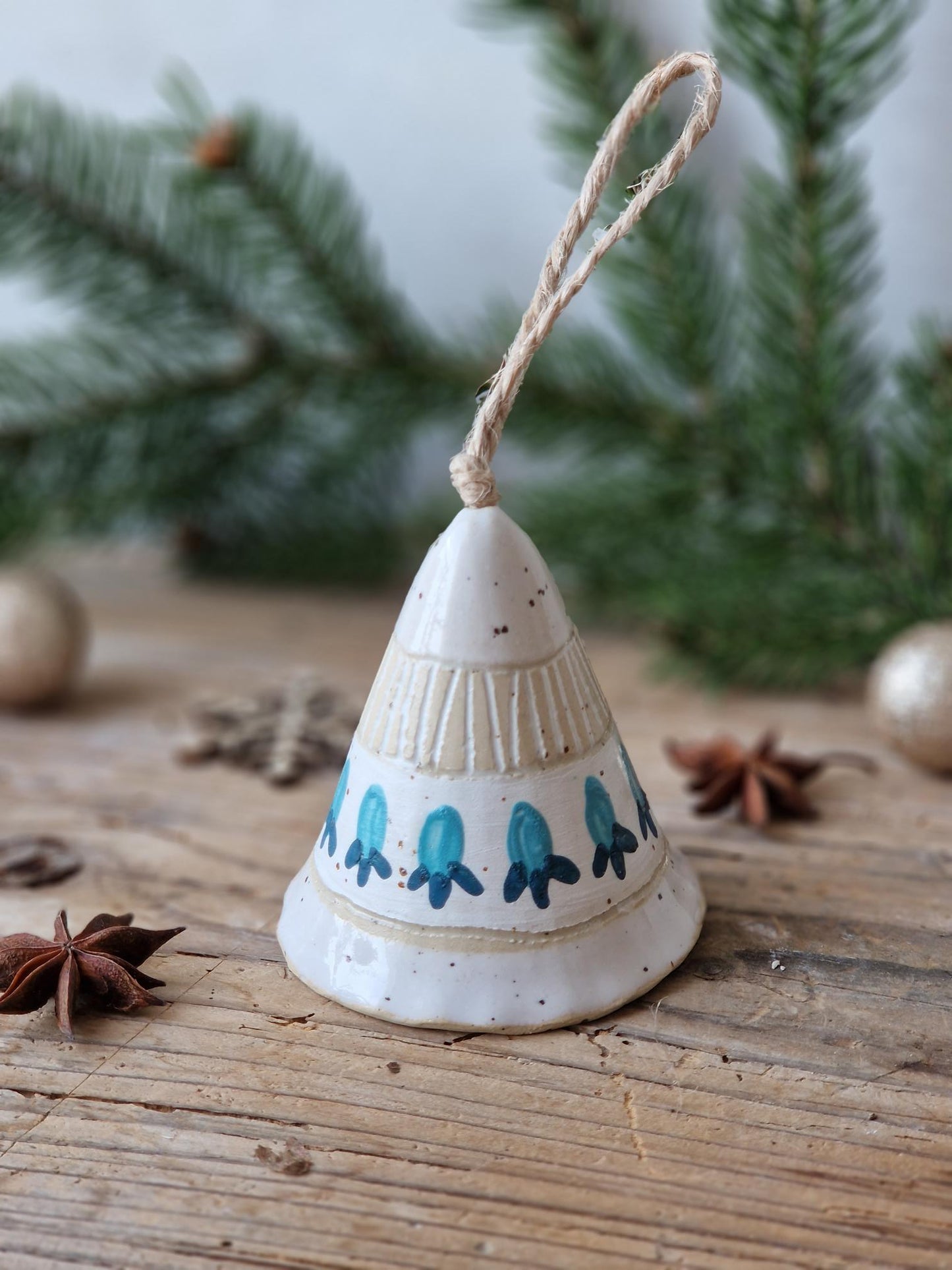 Ceramic bells - blue