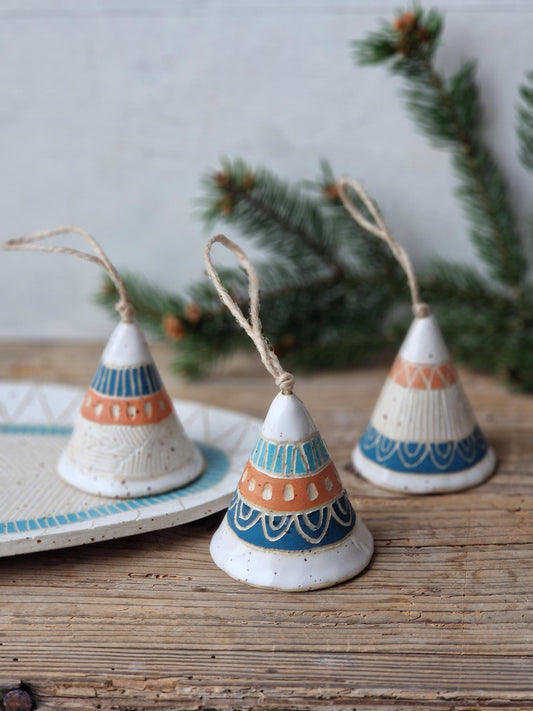 Ceramic bells - orange