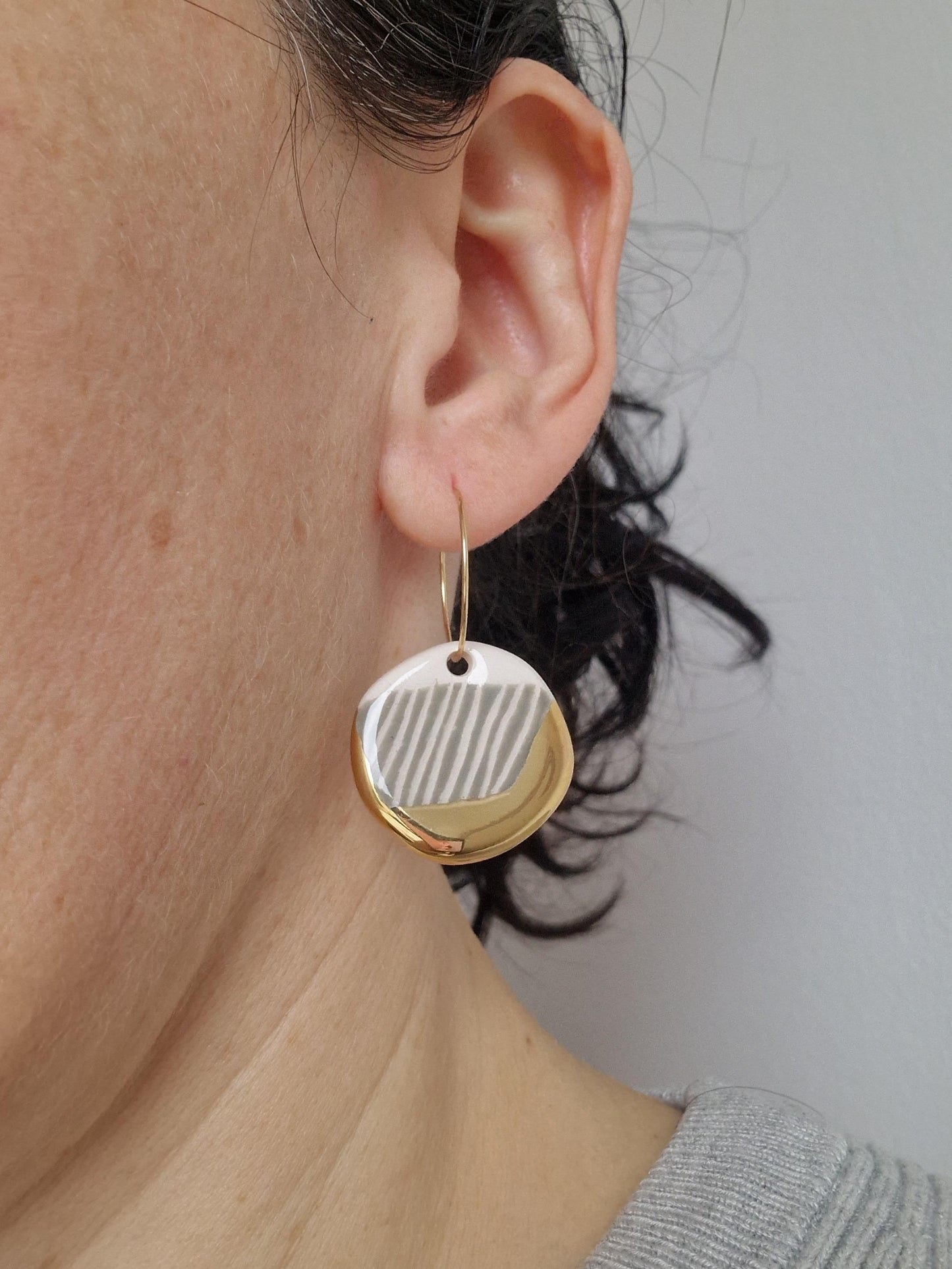 Ceramic earrings No. 198