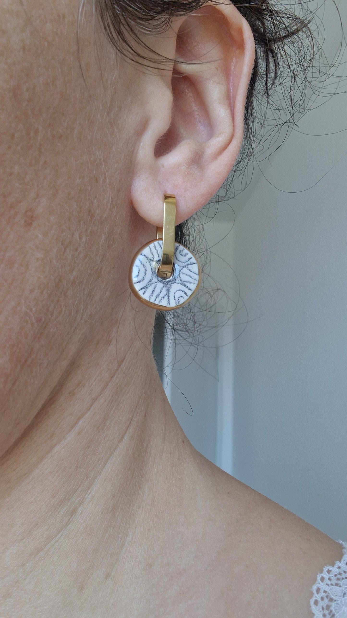 Ceramic Earrings No. 170