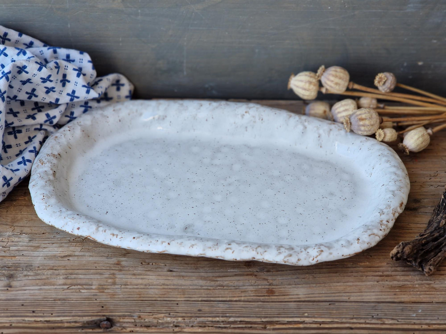 Slightly Flawed: White Floral Tray