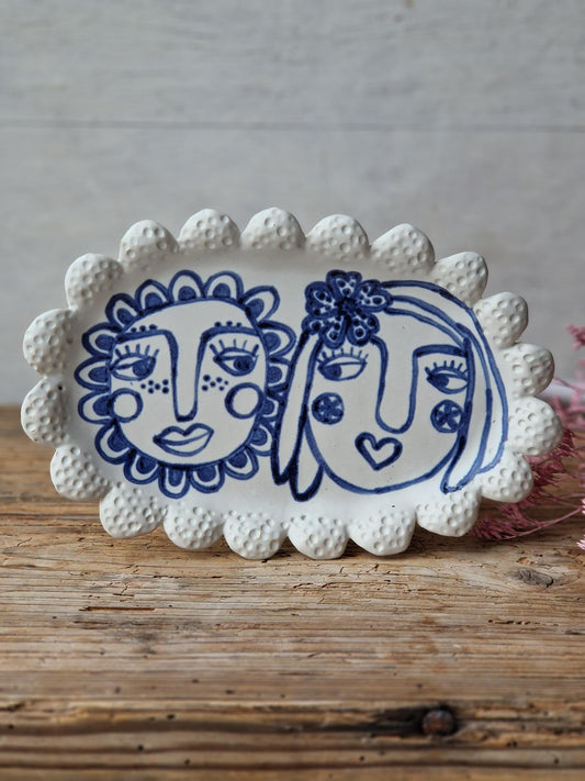 Bella Gaia and Maya - small ceramic tray