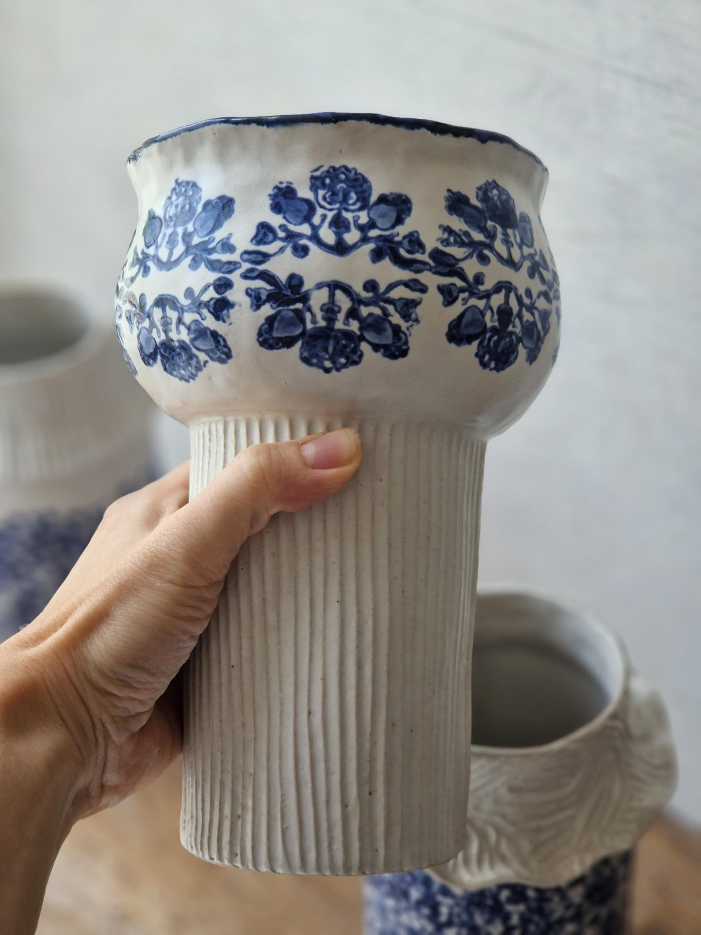 Large floral vase