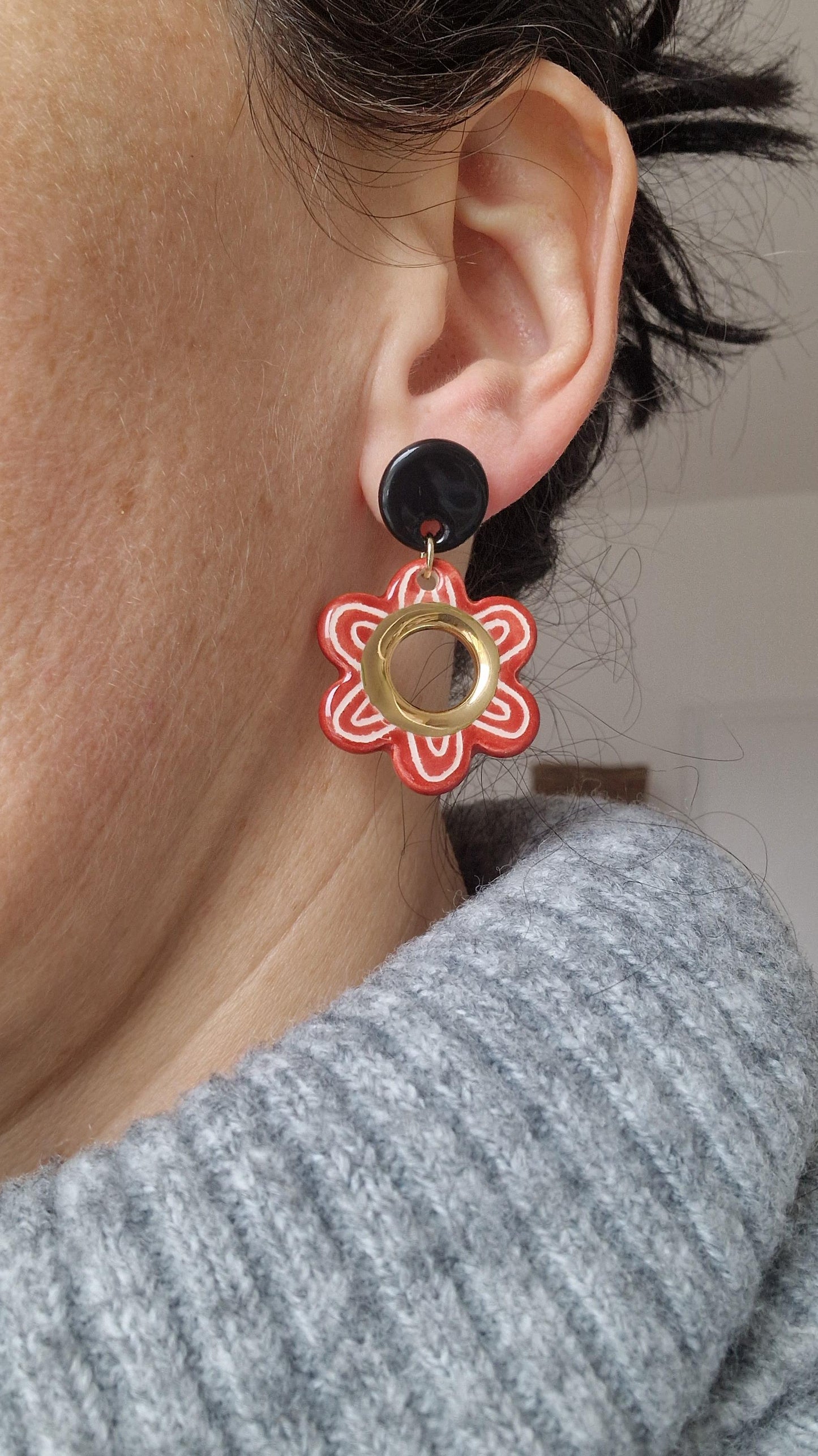 Ceramic Earrings No. 106