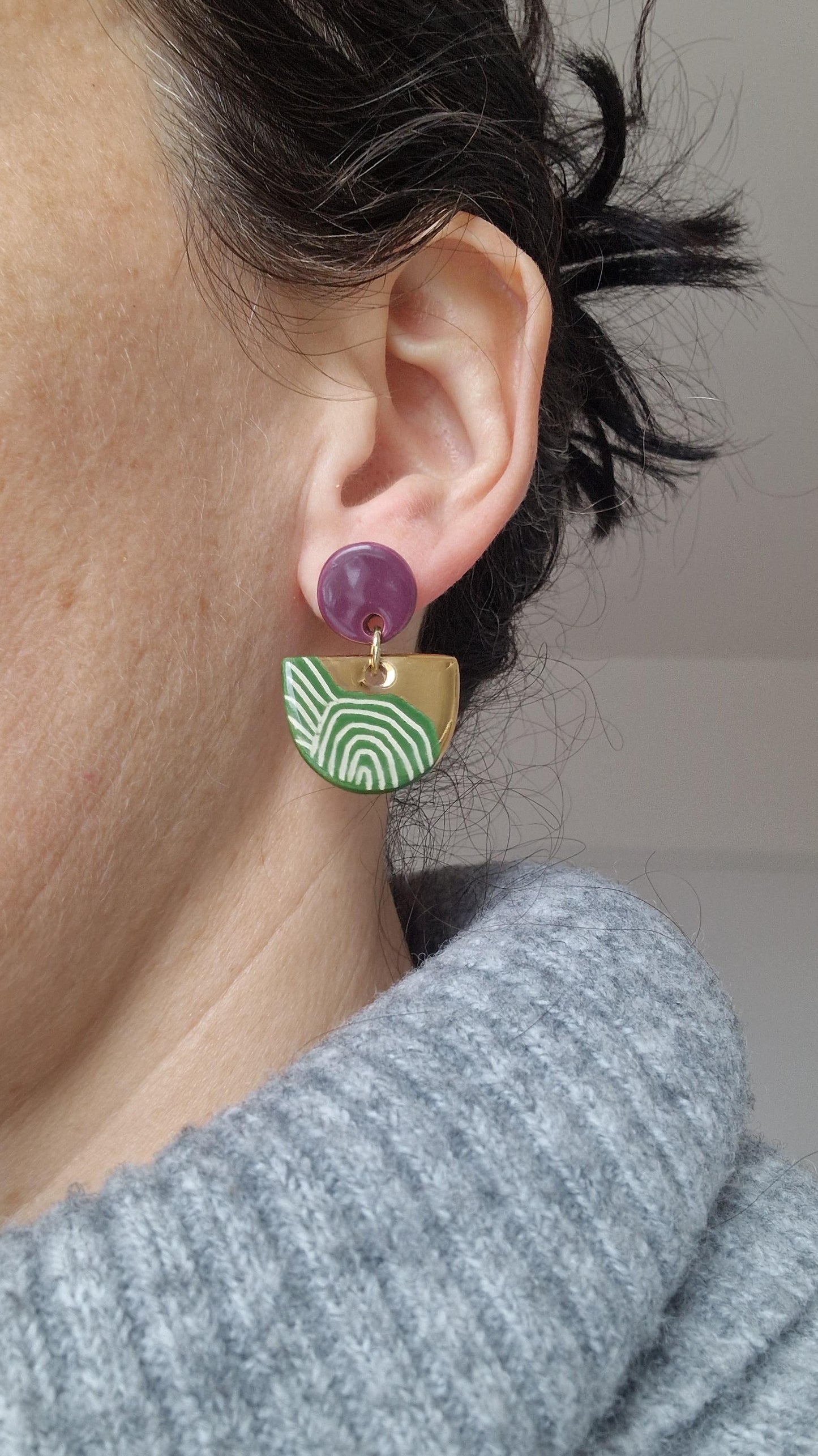 Ceramic Earrings No. 154