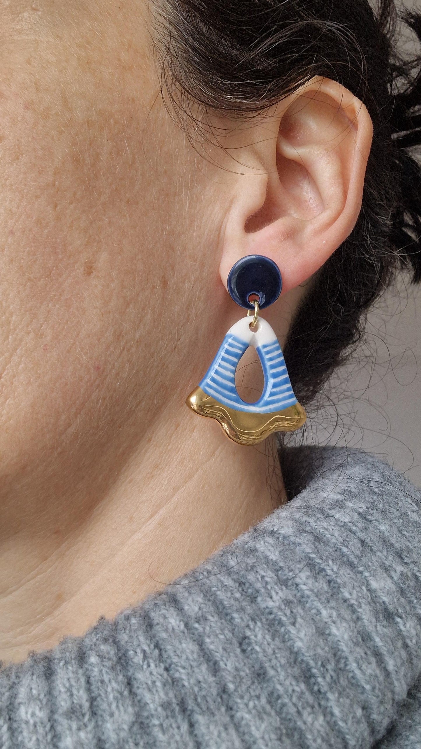 Ceramic Earrings No. 117
