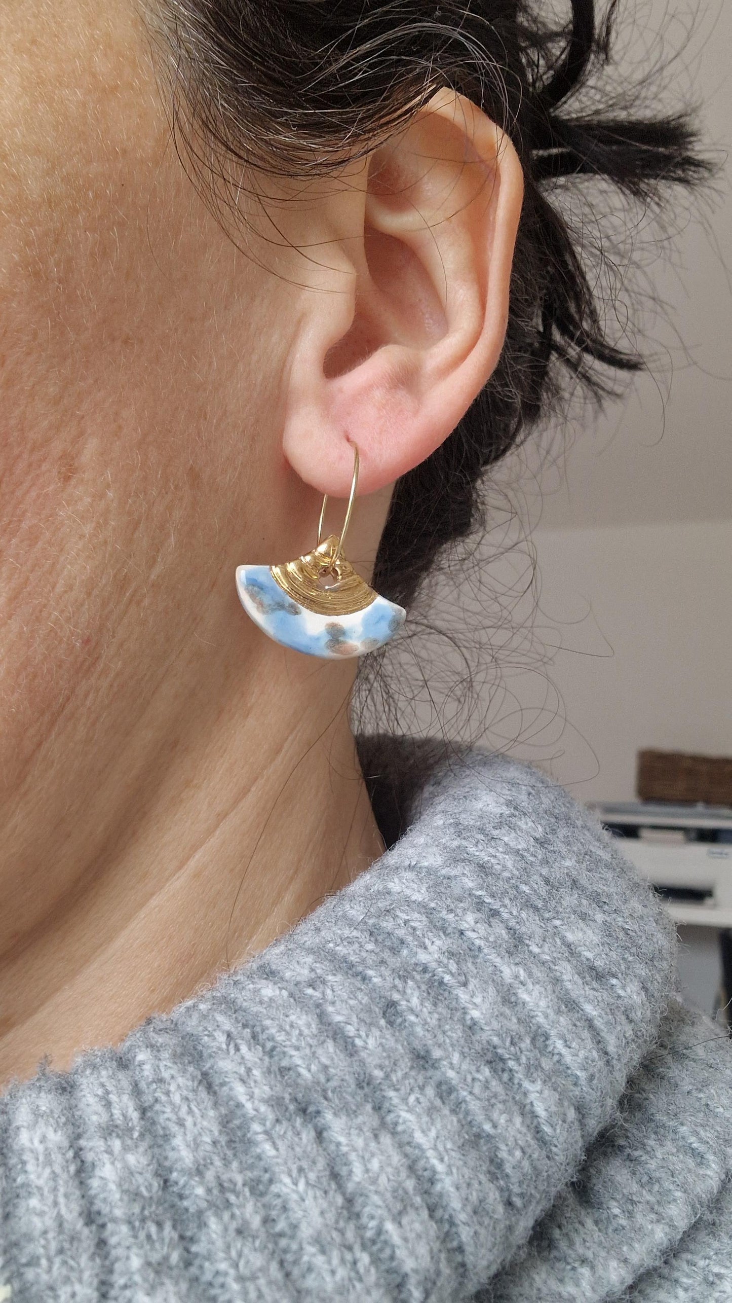 Ceramic Earrings No. 166