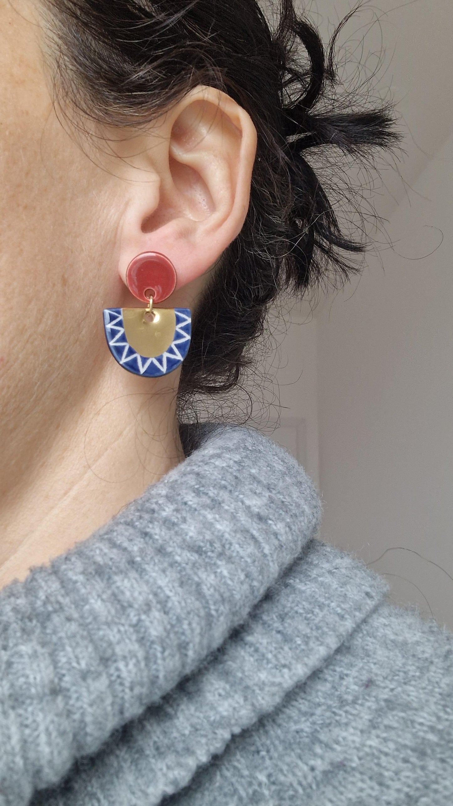 Ceramic Earrings No. 116