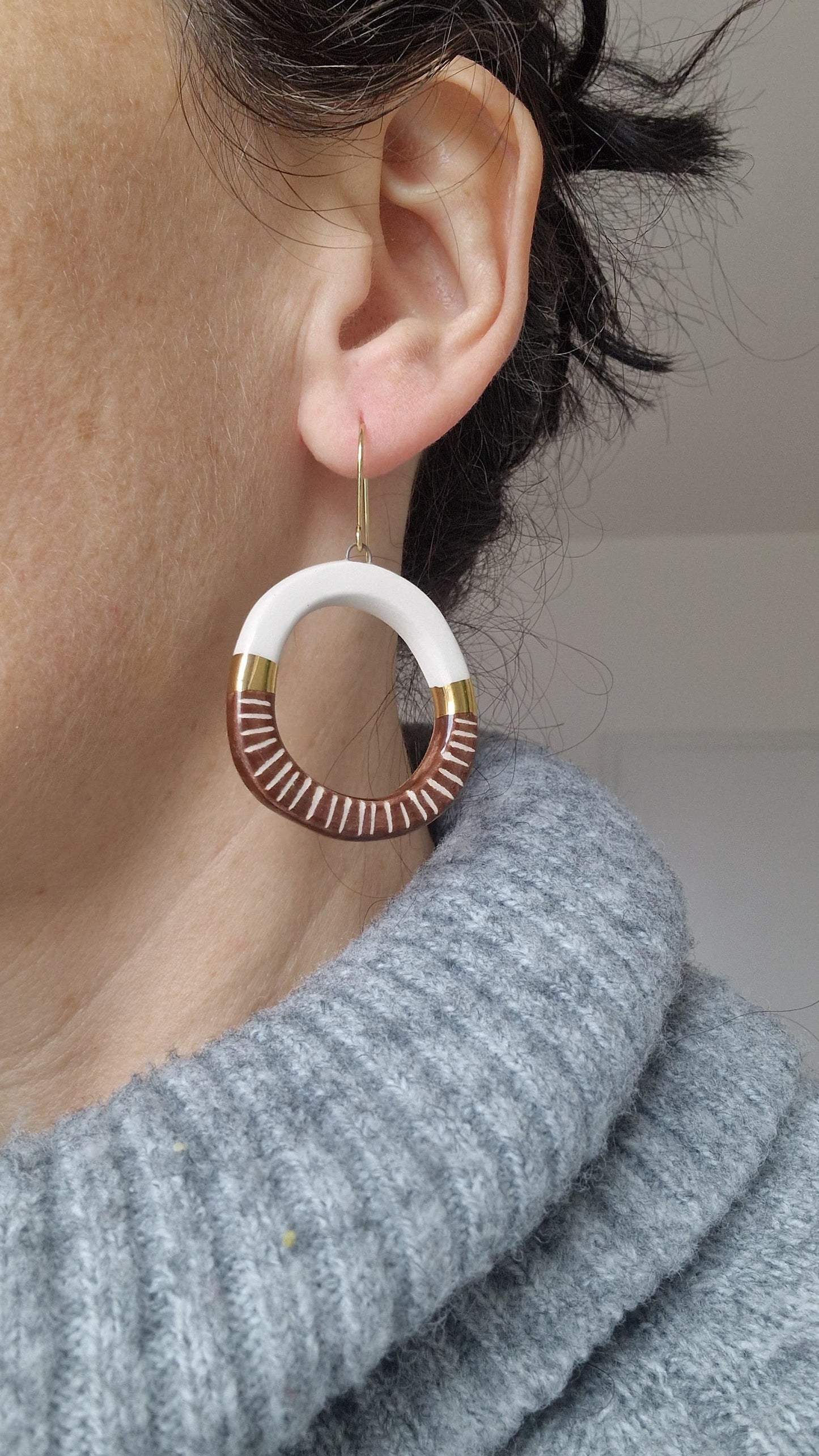 Ceramic Earrings No. 148