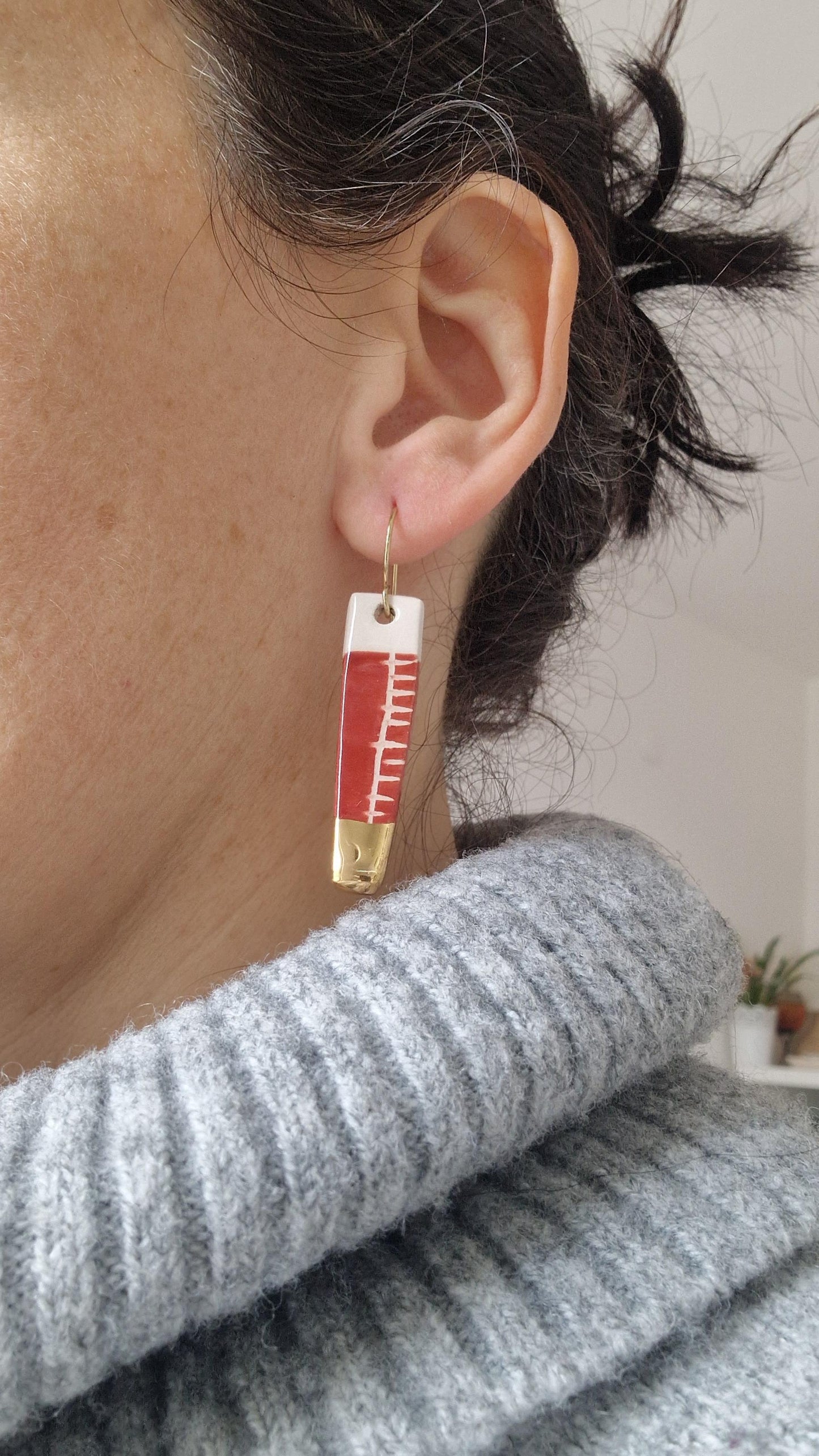 Ceramic Earrings No. 112