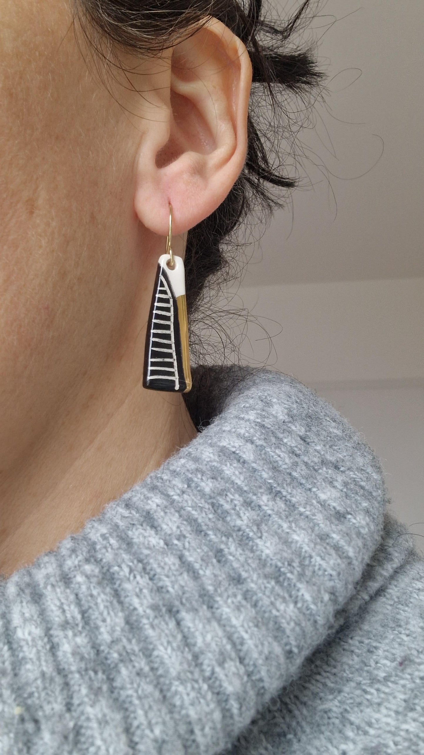 Ceramic Earrings No. 115