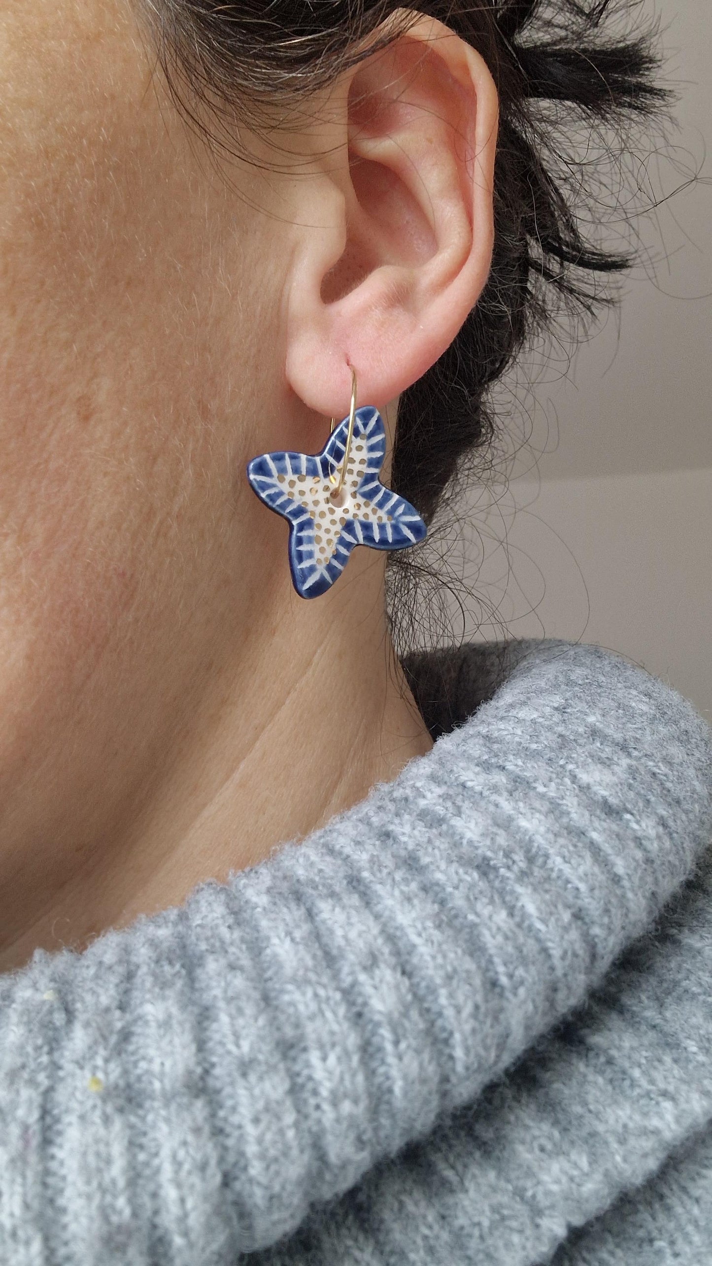 Ceramic Earrings No. 166