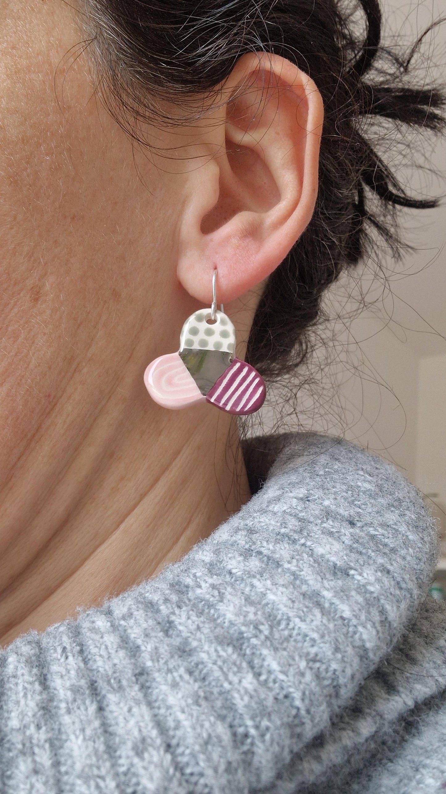 Ceramic Earrings No. 160