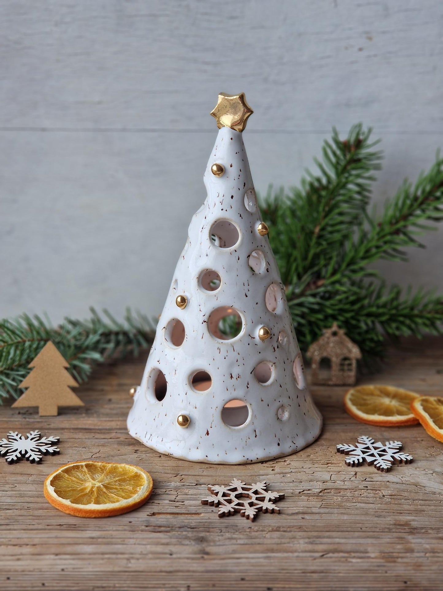 Ceramic Christmas tree candle holder Nr. 1