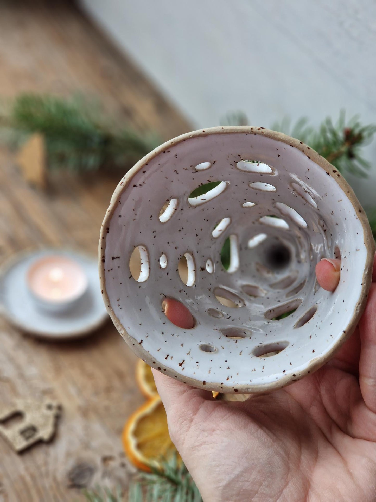 Ceramic Christmas tree candle holder Nr. 1