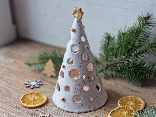 Ceramic Christmas tree candle holder Nr. 1
