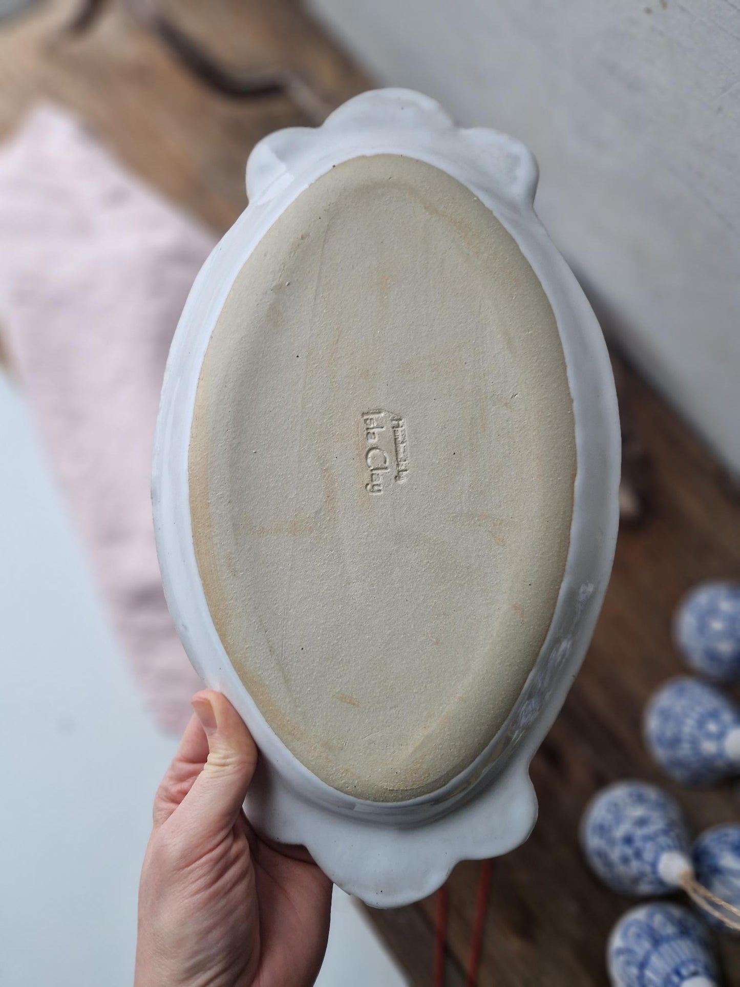 Floral oval ceramic tray Nr. 2