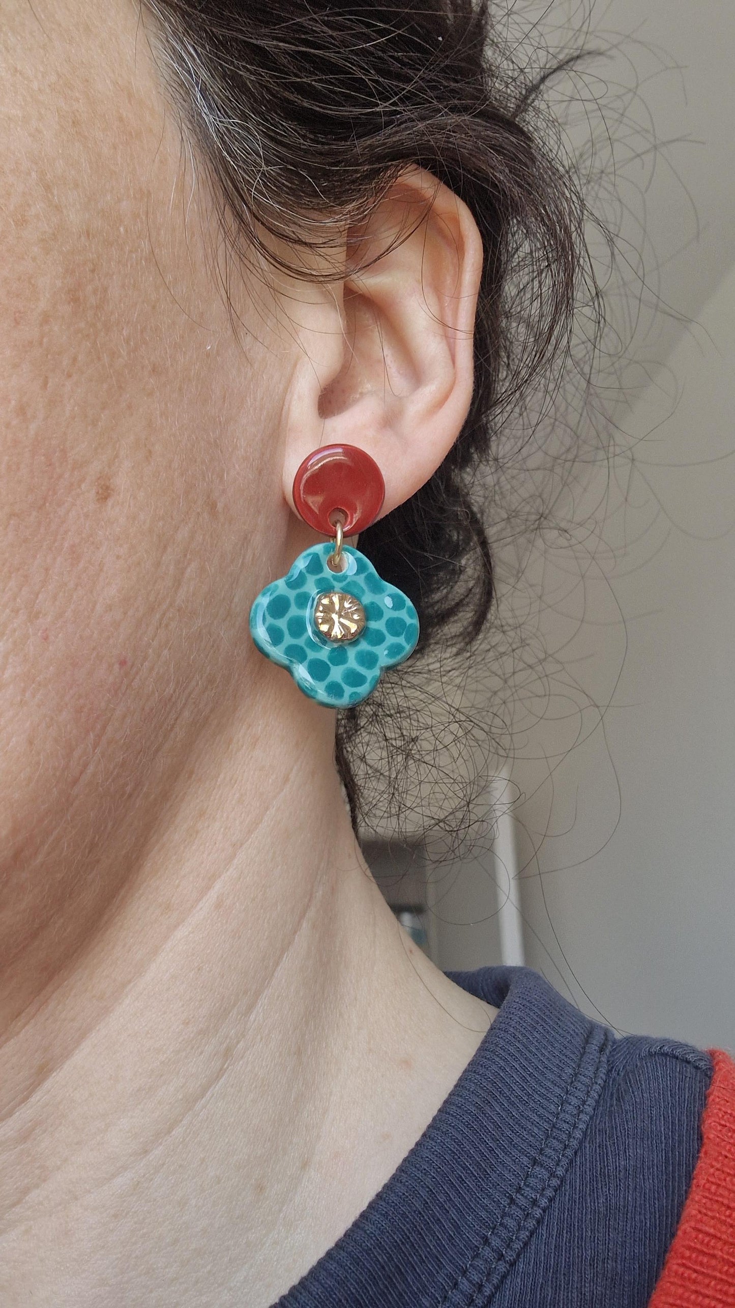 Ceramic Earrings No. 209