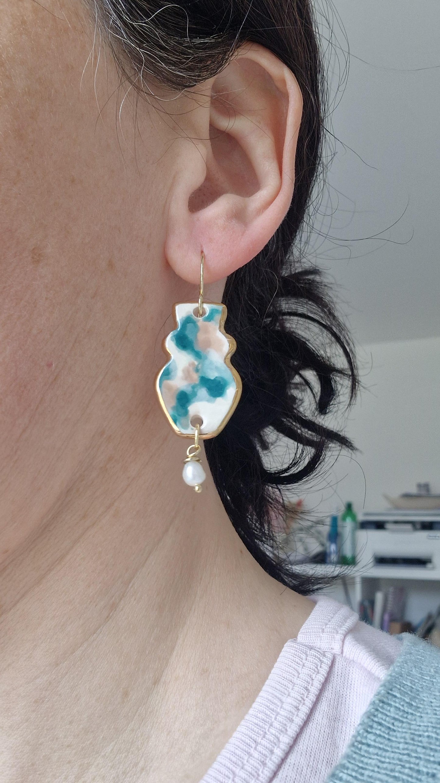 Ceramic Earrings No. 228