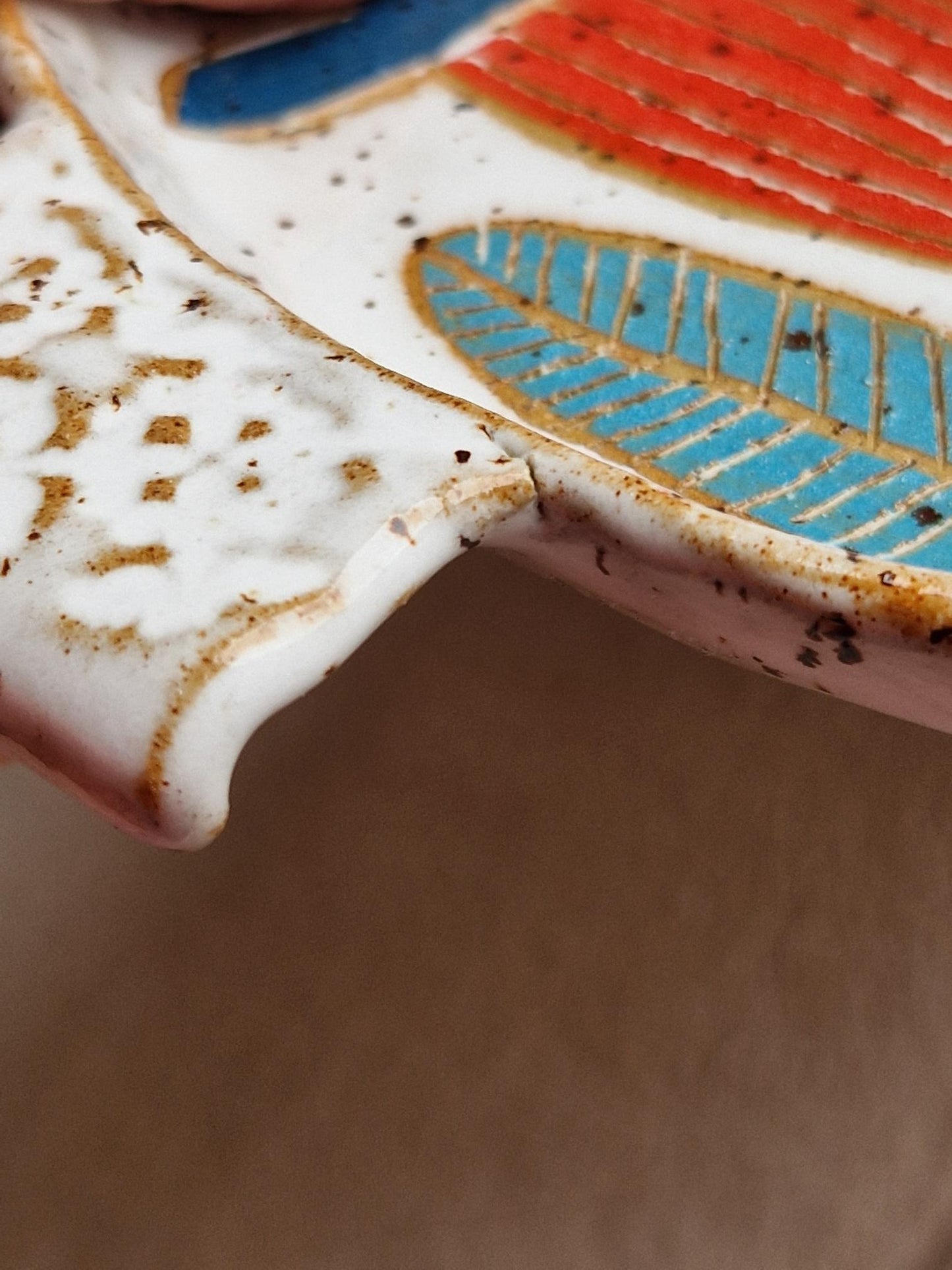 Slightly flawed: Floral platter