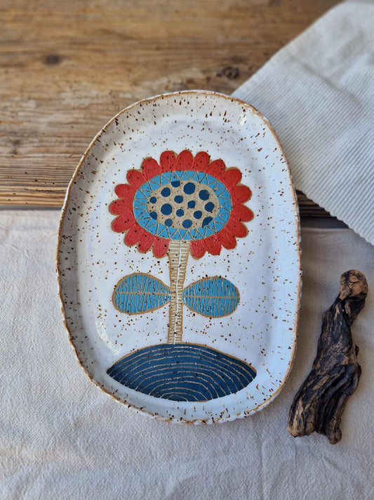 Red flower plate Nr 1