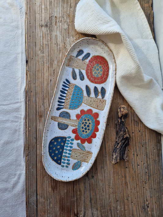 Long floral tray