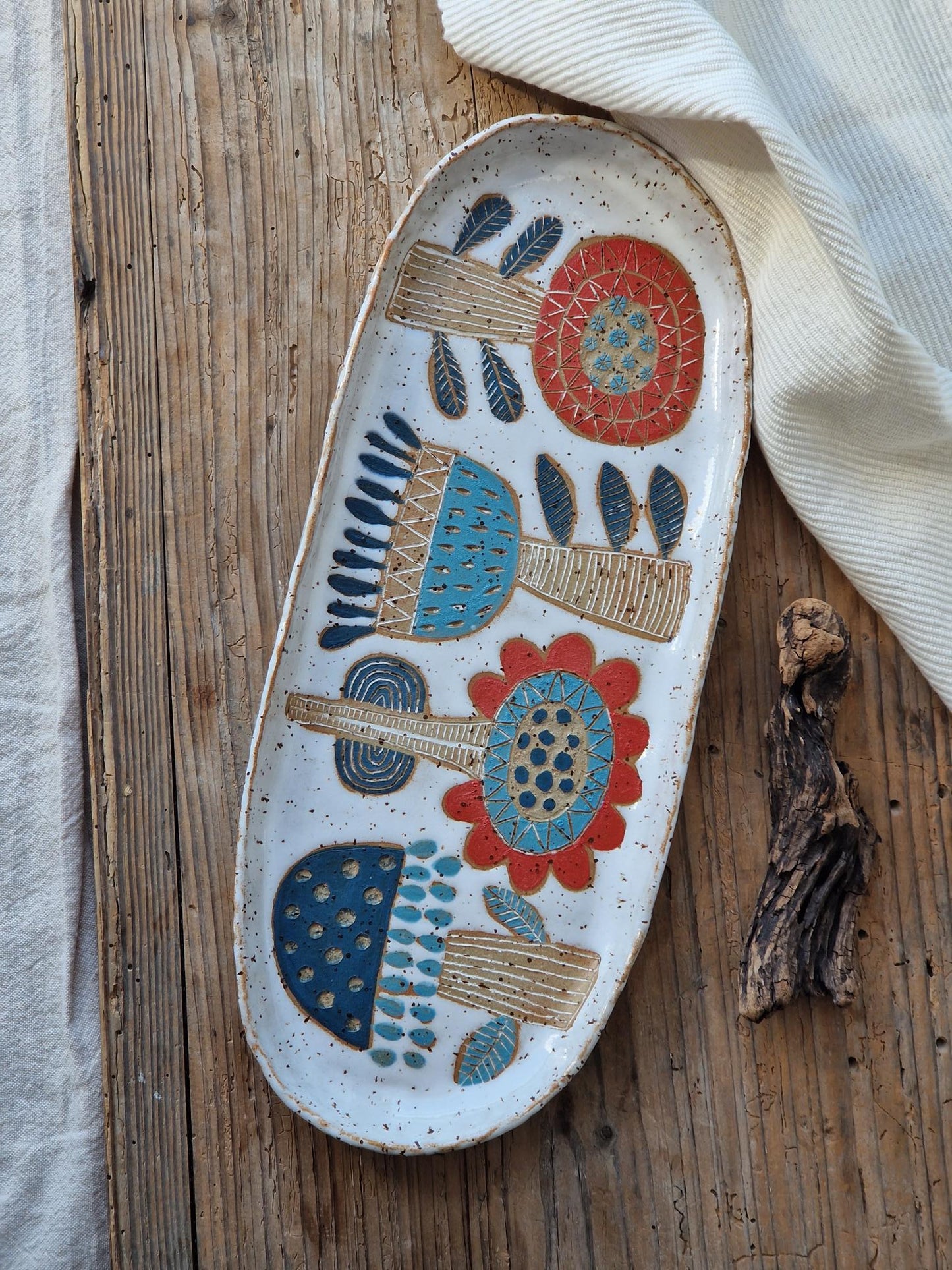 Long floral tray