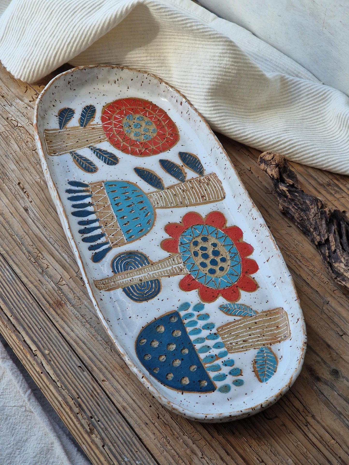 Long floral tray