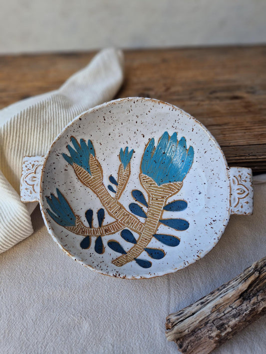 Floral pasta bowl