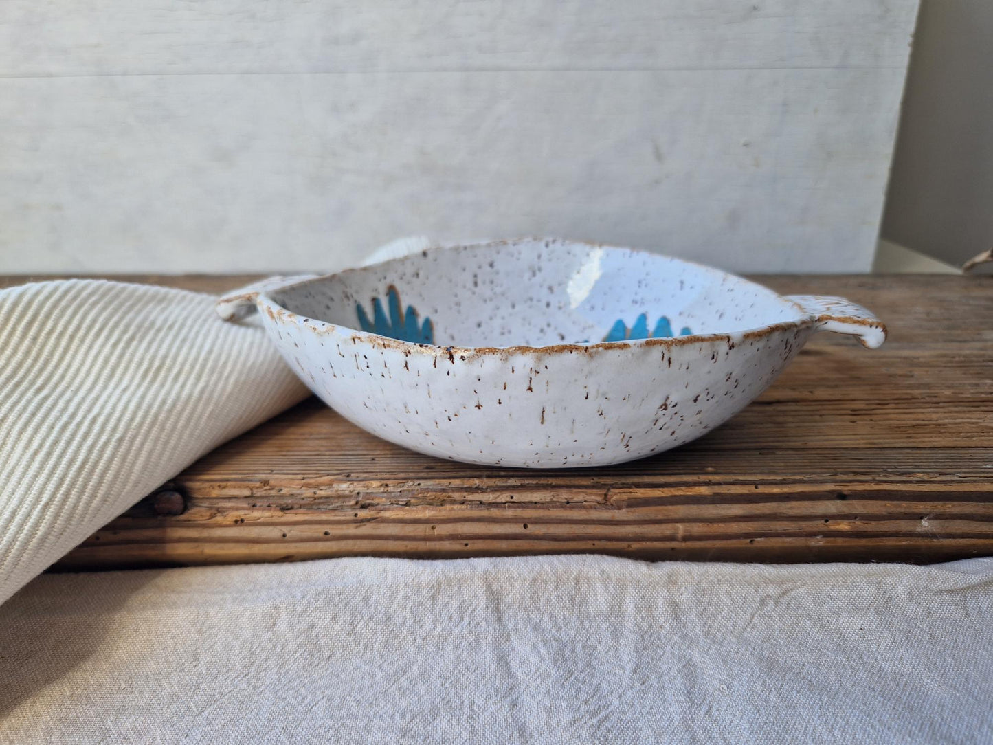 Floral pasta bowl